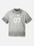 DAXUEN Oversized heather grey short-sleeve t-shirt with graphic print