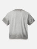 DAXUEN Oversized heather grey short-sleeve t-shirt with graphic print
