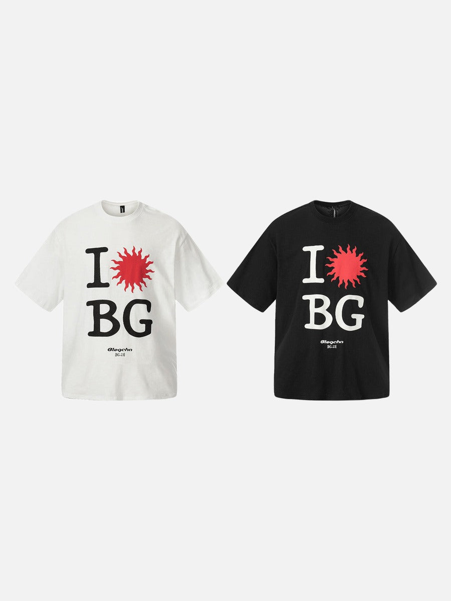 DAXUEN Oversized short-sleeved graphic T-shirt
