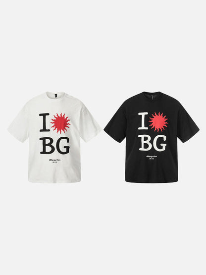 DAXUEN Oversized short-sleeved graphic T-shirt