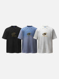 DAXUEN Bold oversized t-shirt with graphic embroidery and studs