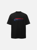 DAXUEN Bold graphic oversized t-shirt in black and white