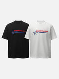 DAXUEN Bold graphic oversized t-shirt in black and white