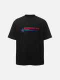 DAXUEN Bold graphic oversized t-shirt in black and white