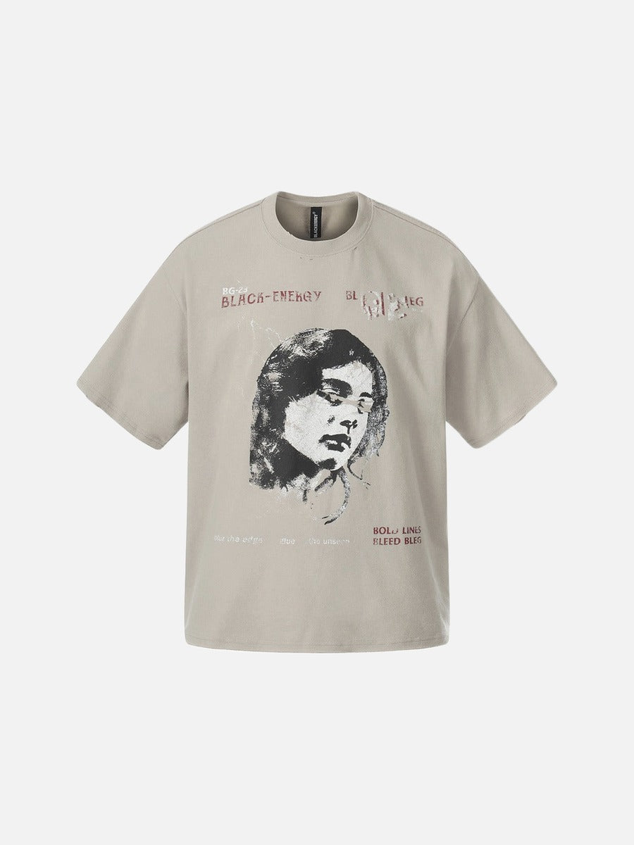 DAXUEN Oversized short-sleeved t-shirt with graphic print