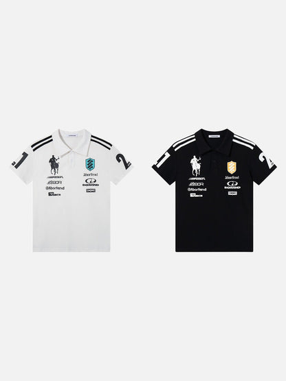 DAXUEN Short sleeve polo shirt with graphic designs