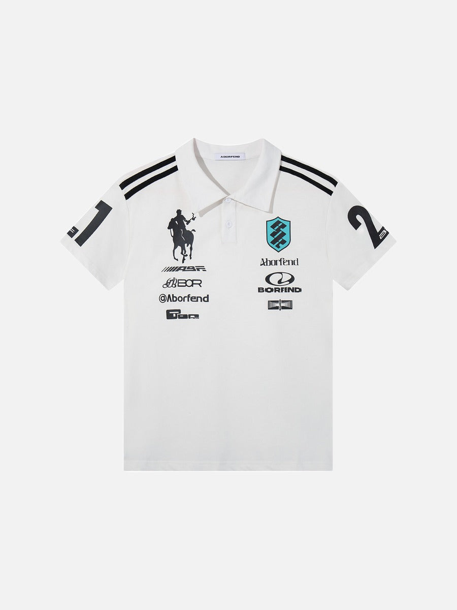 DAXUEN Short sleeve polo shirt with graphic designs