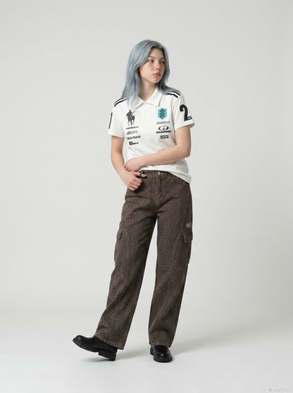 DAXUEN Short sleeve polo shirt with graphic designs — model photo