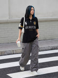 DAXUEN Short sleeve polo shirt with graphic designs — model photo