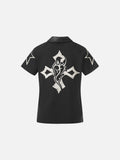 DAXUEN Short sleeve polo shirt with bold graphics