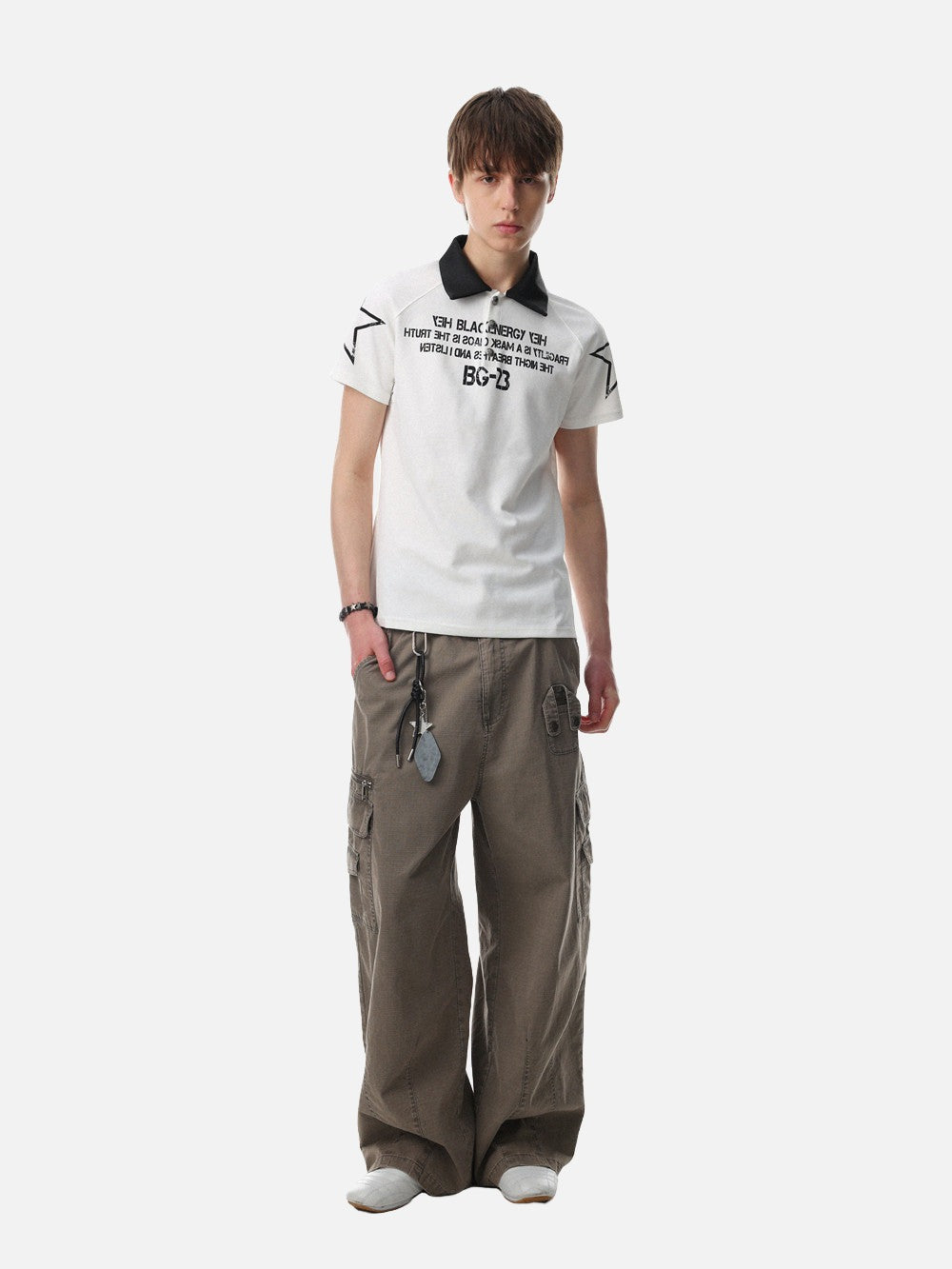 DAXUEN Short sleeve polo shirt with bold graphics