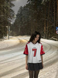 DAXUEN Short-sleeved loose-fitting jersey t-shirt — model photo
