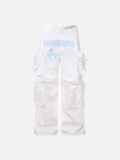 DAXUEN Wide-leg cargo pants with graphic print