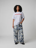 DAXUEN Crew neck t-shirt with bold graphics — model photo