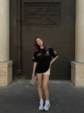 DAXUEN Relaxed-fit short-sleeve t-shirt with graphic elements — model photo