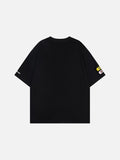 DAXUEN Short-sleeved loose-fitting T-shirt with hair clip graphics