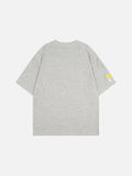 DAXUEN Short-sleeved loose-fitting T-shirt with hair clip graphics