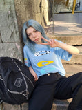 DAXUEN Bold Hair Clip Graphic T-Shirt | DAXUEN — model photo