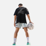 DAXUEN black oversized bold-hand-drawn graphic tee