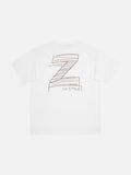 DAXUEN black oversized bold-hand-drawn graphic tee