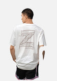 DAXUEN black oversized bold-hand-drawn graphic tee
