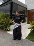 DAXUEN Men's short-sleeved graphic t-shirt — model photo