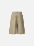 Wide-leg culottes with letter embroidery and pockets