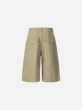 Wide-leg culottes with letter embroidery and pockets