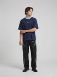 DAXUEN Relaxed-fit short-sleeve t-shirt with bold embroidery — model photo