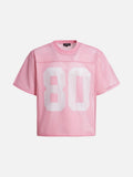 DAXUEN Oversized short-sleeved mesh jersey top