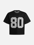 DAXUEN Oversized short-sleeved mesh jersey top