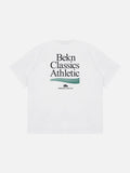 Bold Multi-Line Graphic Navy T-Shirt