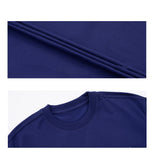 DAXUEN navy oversized multi-line graphic t-shirt