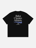 Bold Multi-Line Graphic Navy T-Shirt