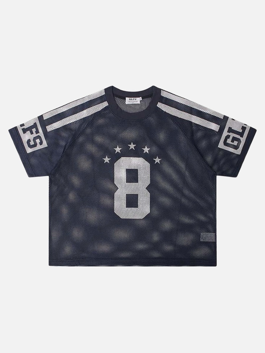DAXUEN Mesh sports T-shirt with number 8