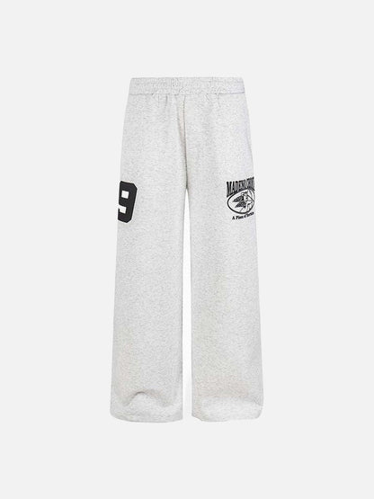 DAXUEN Wide leg sweatpants with numeral graphic