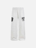 DAXUEN Wide leg sweatpants with numeral graphic