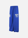 DAXUEN Wide leg sweatpants with numeral graphic