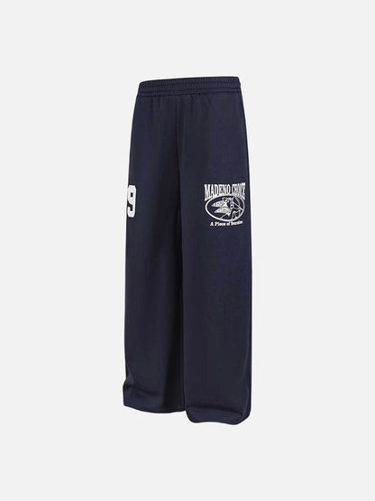 DAXUEN Wide leg sweatpants with numeral graphic