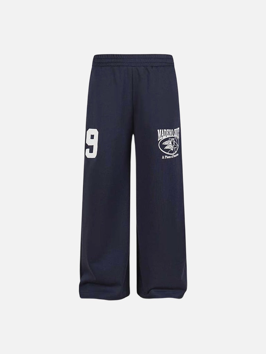 DAXUEN Wide leg sweatpants with numeral graphic