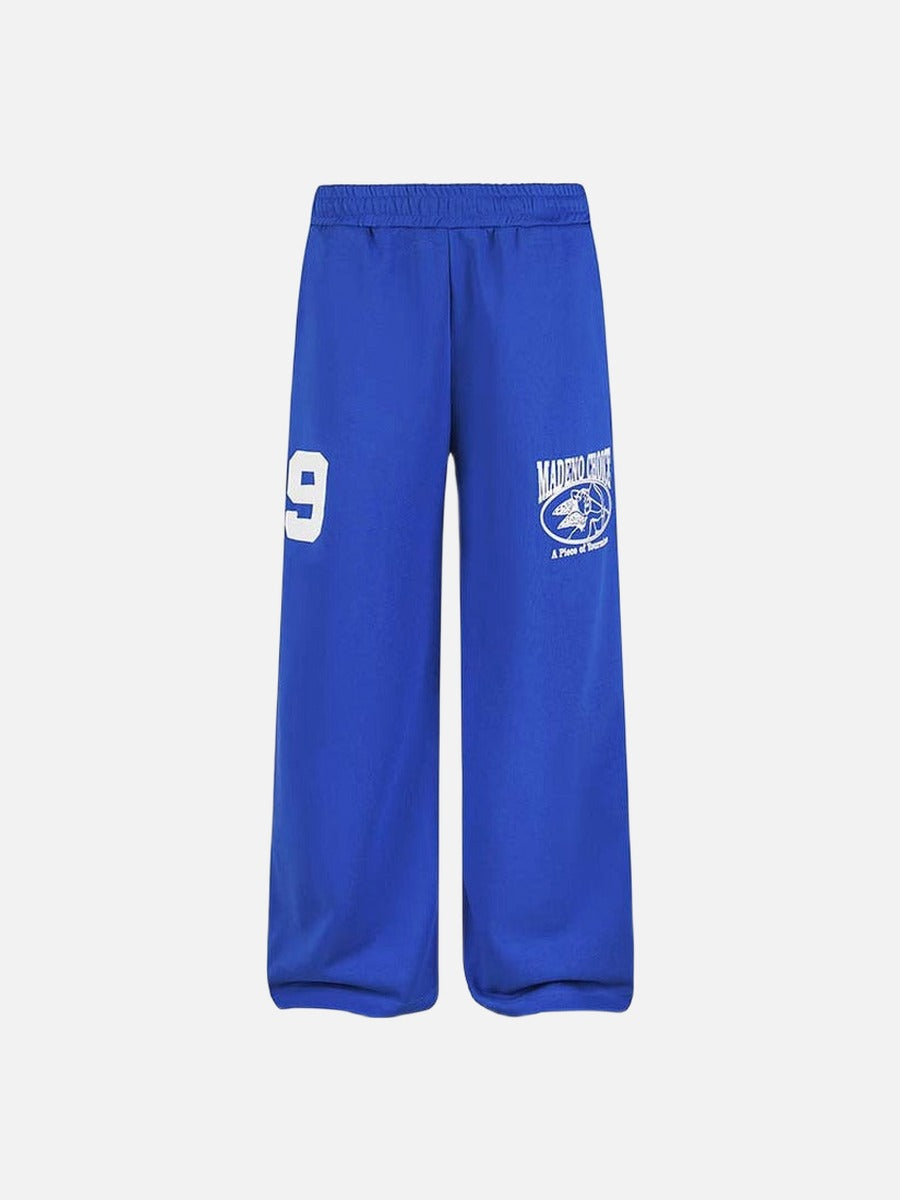DAXUEN Wide leg sweatpants with numeral graphic