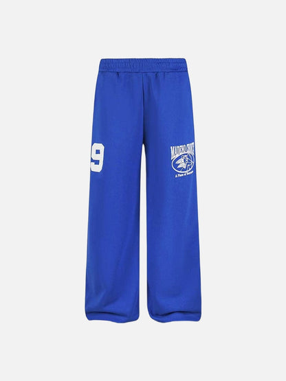 DAXUEN Wide leg sweatpants with numeral graphic