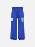 DAXUEN Wide leg sweatpants with numeral graphic