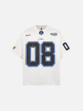 DAXUEN white oversized bold-numeral graphic tee