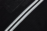 DAXUEN black knit polo with bold '7' graphic