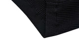 DAXUEN black knit polo with bold '7' graphic