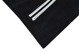 DAXUEN black knit polo with bold '7' graphic