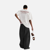DAXUEN white oversized bold red graphic back t-shirt