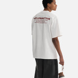 DAXUEN white oversized bold red graphic back t-shirt