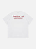 DAXUEN white oversized bold red graphic back t-shirt